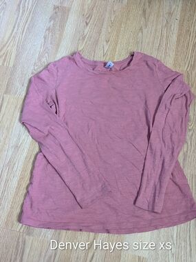 Denver Hayes Long Sleeve Tee in Rosewood Pink